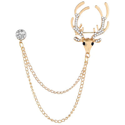 Brosa Crystal Deer - Gold