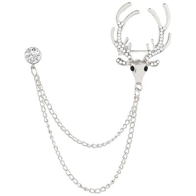 Brosa Crystal Deer - Silver