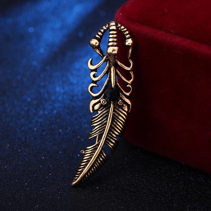 Brosa Hollow Feather - Gold