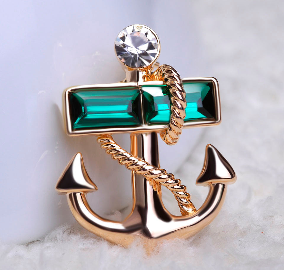 Brosa Crystal Anchor - Green