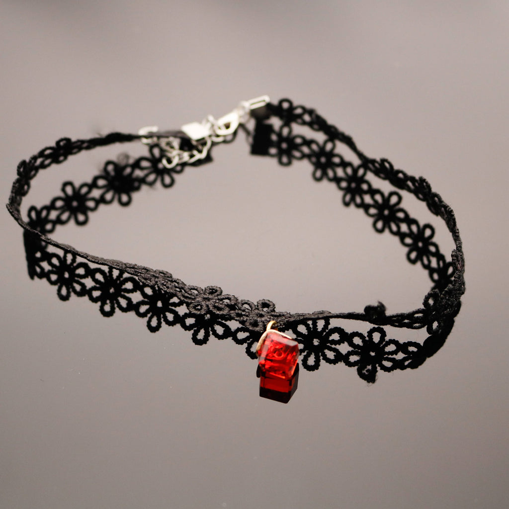 Colier Chocker Red Stone