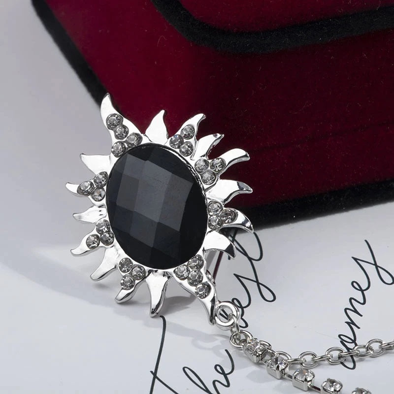 Crystal Flower Brooch