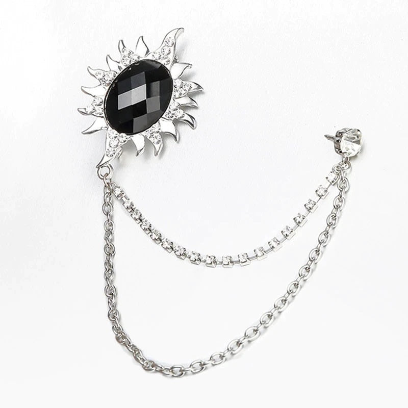 Crystal Flower Brooch
