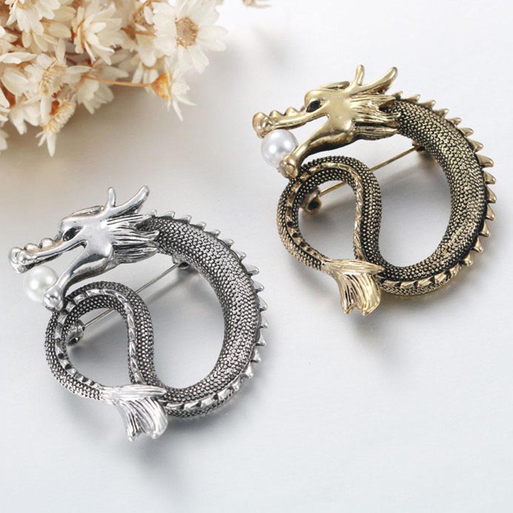 Brosa Dragon Silver